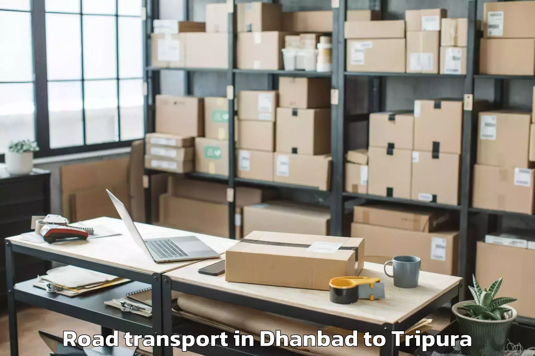 Get Dhanbad to Kamalpur Airport Ixq Road Transport